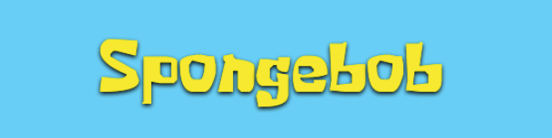 Spongebob font style text preview